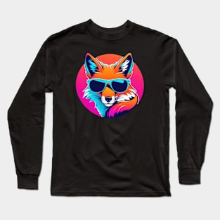 Cool Neon Fox Long Sleeve T-Shirt